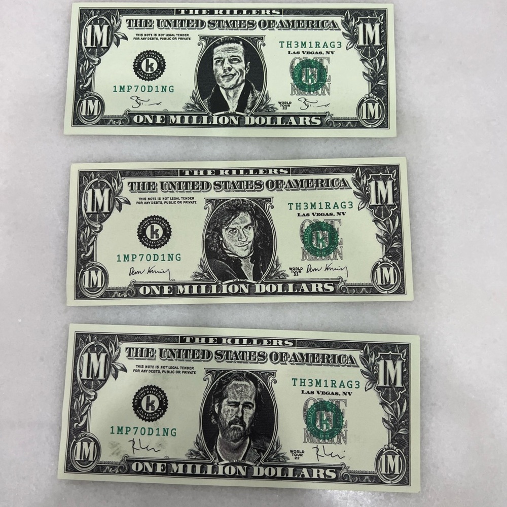 Novelty bills featuring The Killers